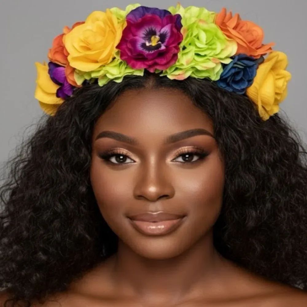 Stunning Handmade Colorful Flower Crown